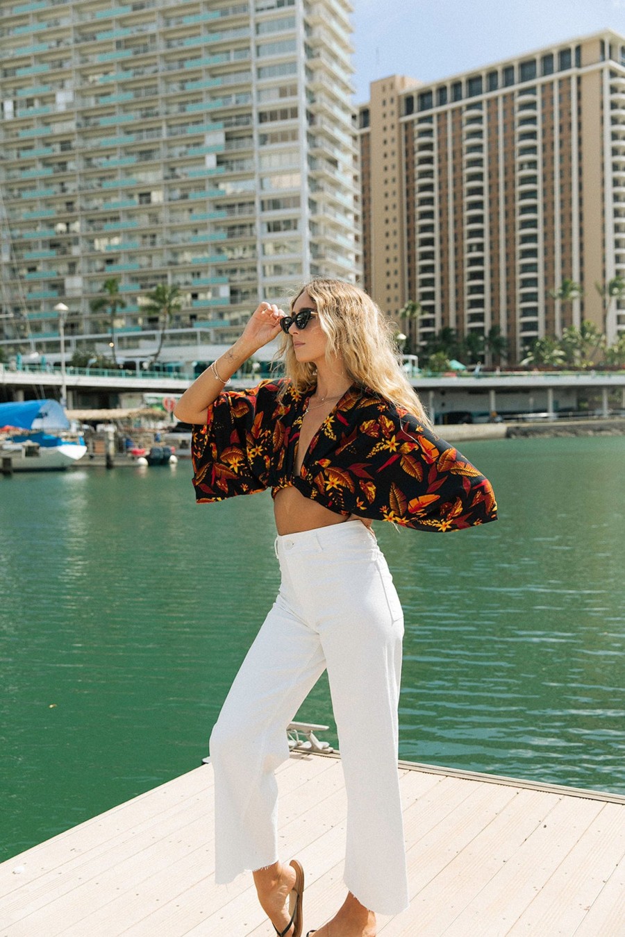 Vacation XIX Palms | Manila Kimono Top