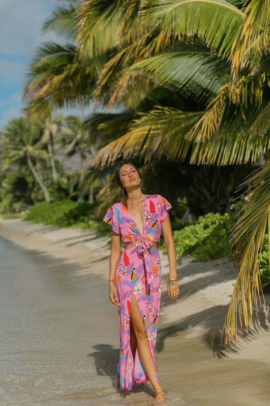 Vacation XIX Palms | Kohala Cut Out Midi