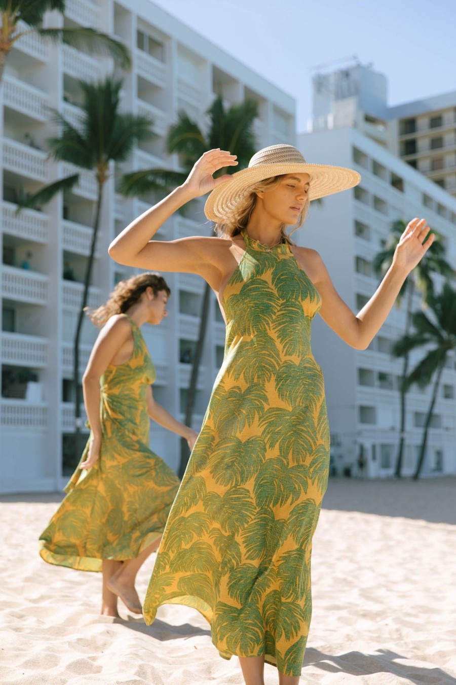 Vacation XIX Palms | Grenadines High Neck Maxi